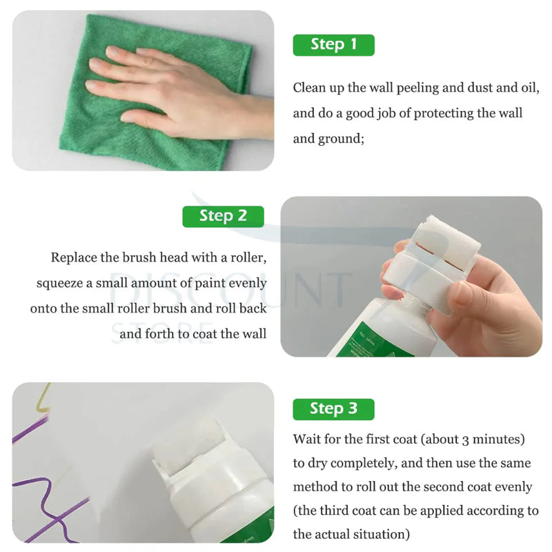Refilable Repair Wall Paint Roller – Fix Cracks & Stains Easily