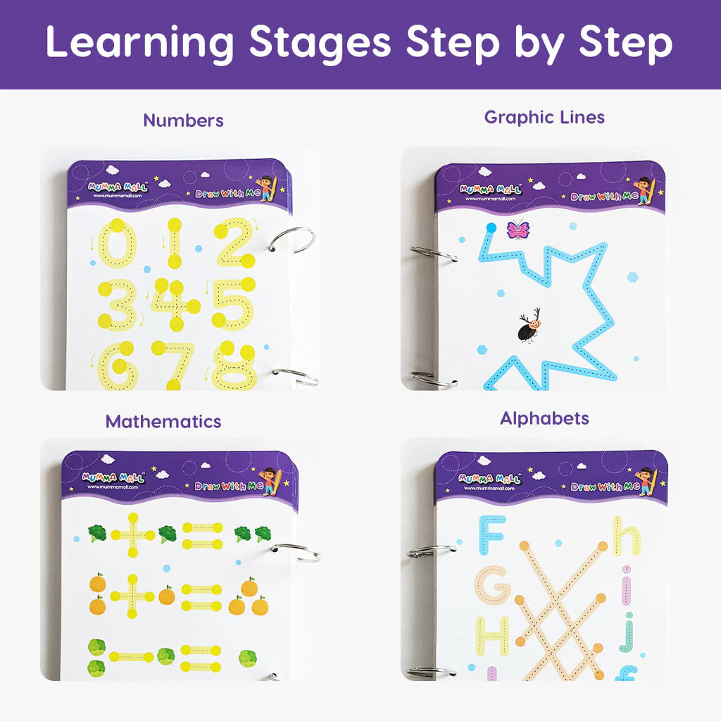 Reusable Tracing Book With 64 Pages - Perfect for early learning & imagination!