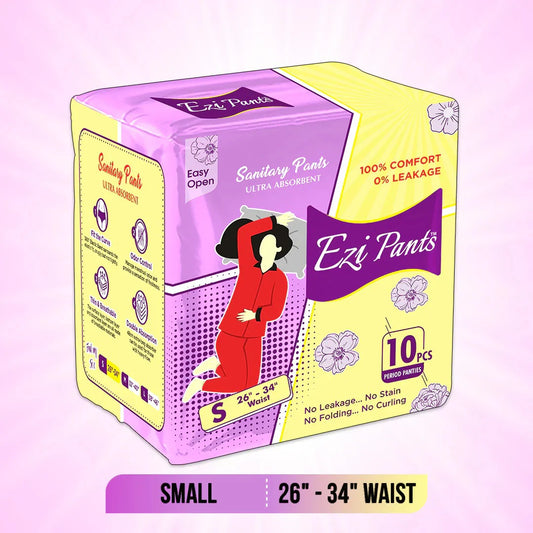 Pack of 10 Ezi-Pants Sanitary Pants - Protection upto 12 hours