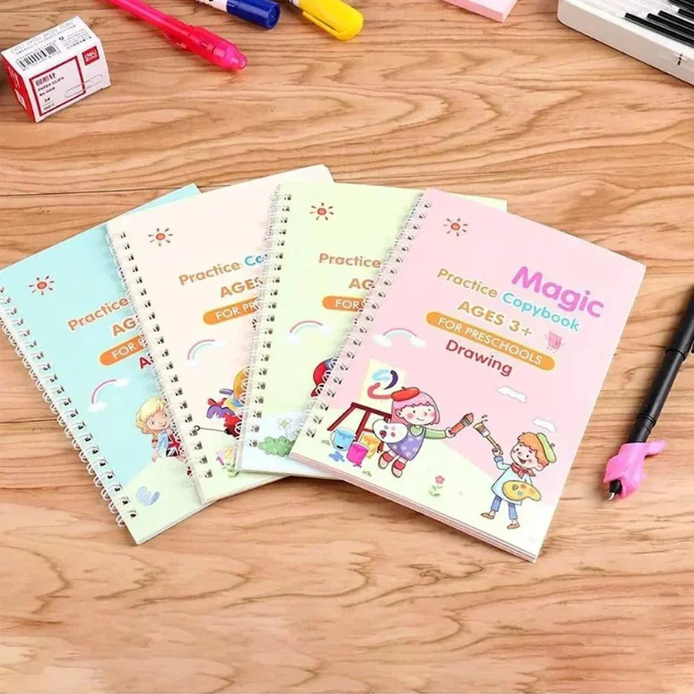 Set of 4 sank handwriting practice book